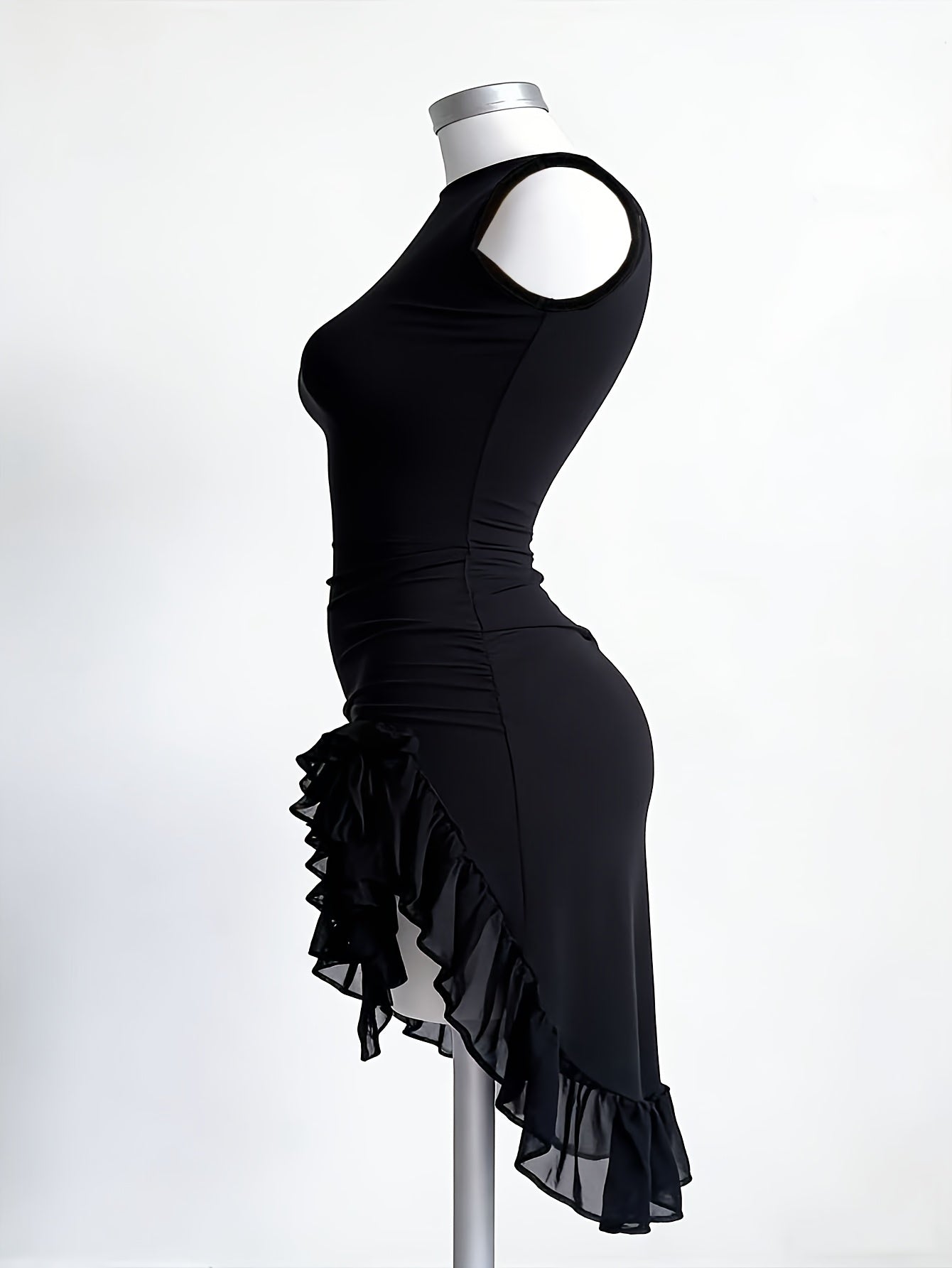 Middle- Robe asymétrique élégante latine