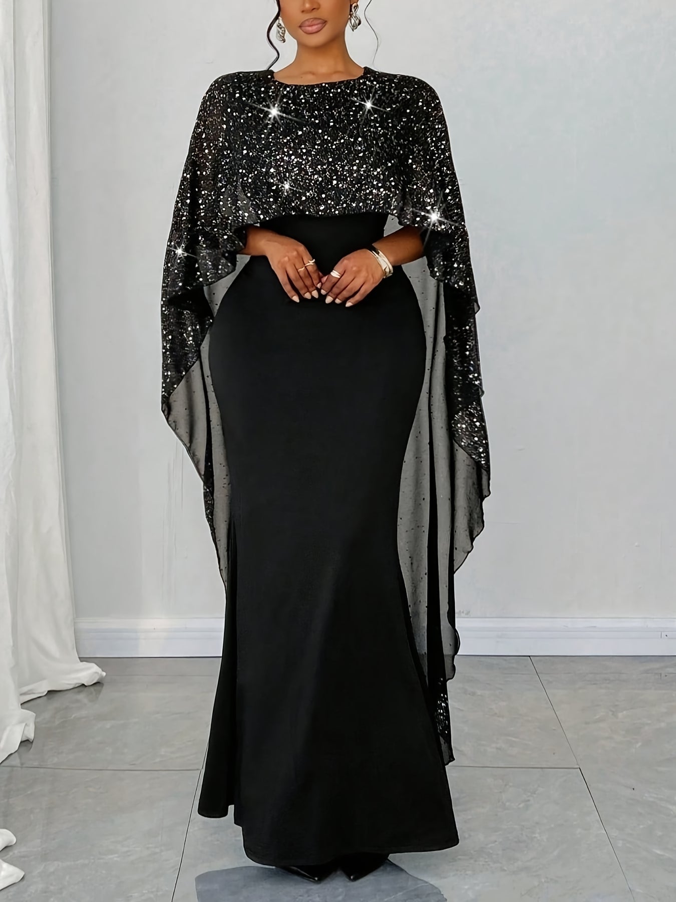 ECLYSSA – Robe gala bleu nuit XXL