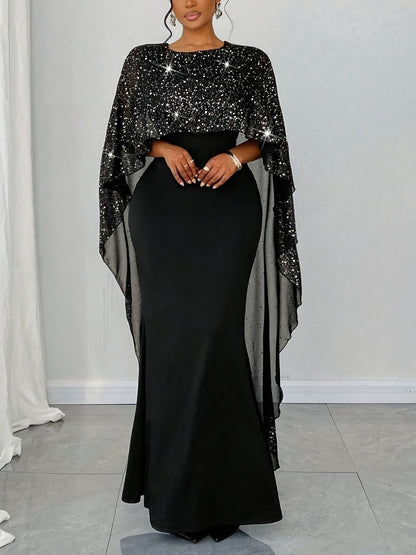 ECLYSSA – Robe gala bleu nuit XXL