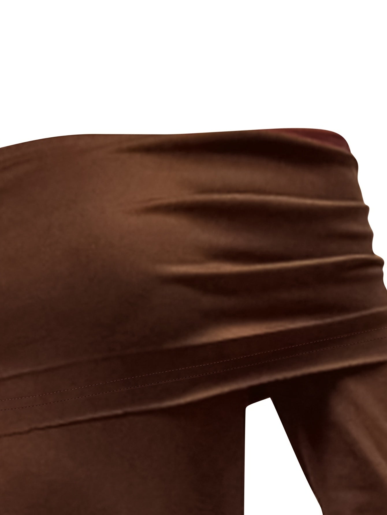 Ambrasia – robe marron asymétrique bustier