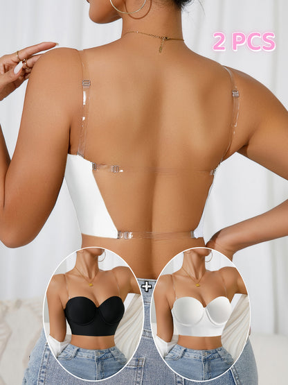 Sexy Backless  Pack 2 Soutien-Gorge Push-Up dos nu