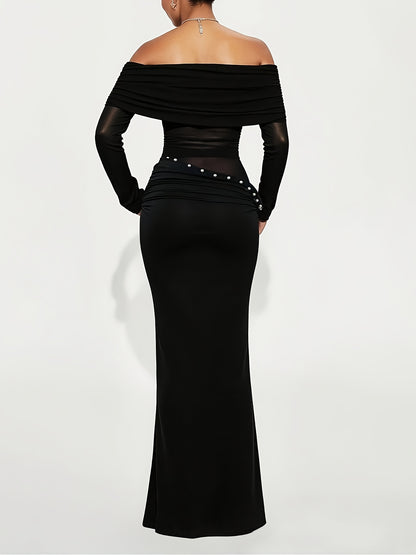 Séraphina – robe longue à épaules dénudées