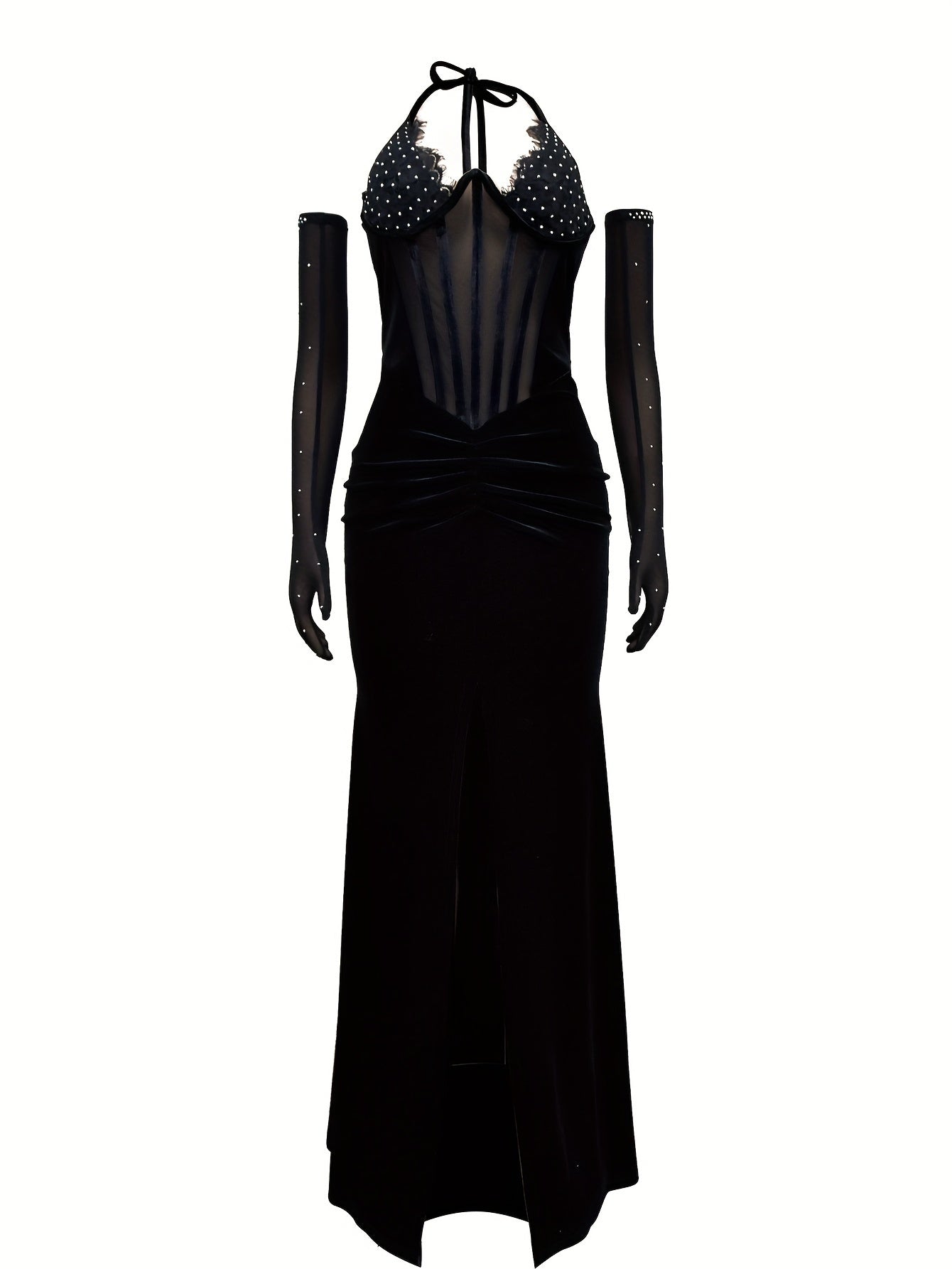 Éclat Strassé – Dos nu scintillant, coupe moulante