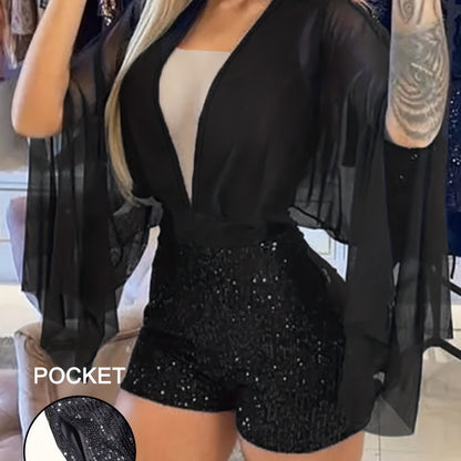 Koreana- Combishort Danse pailleté S au XXL