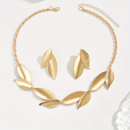 LUNARIA – Ensemble minimaliste feuille dorée.