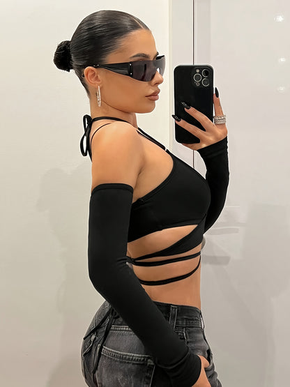 Crosstrap- Crop Top Sexy dos nu  XS à L