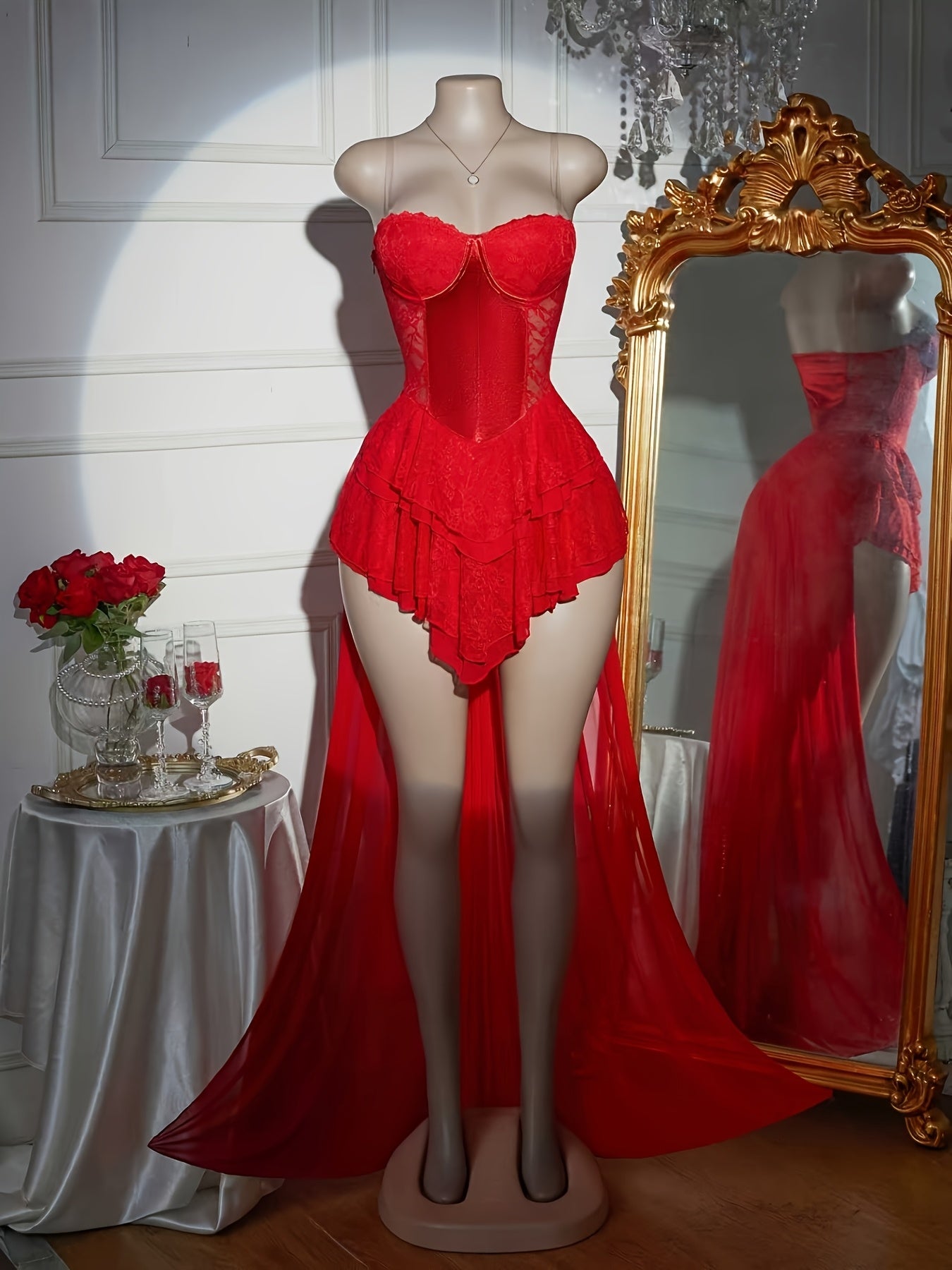 Valentine- Ensemble rouge sexy