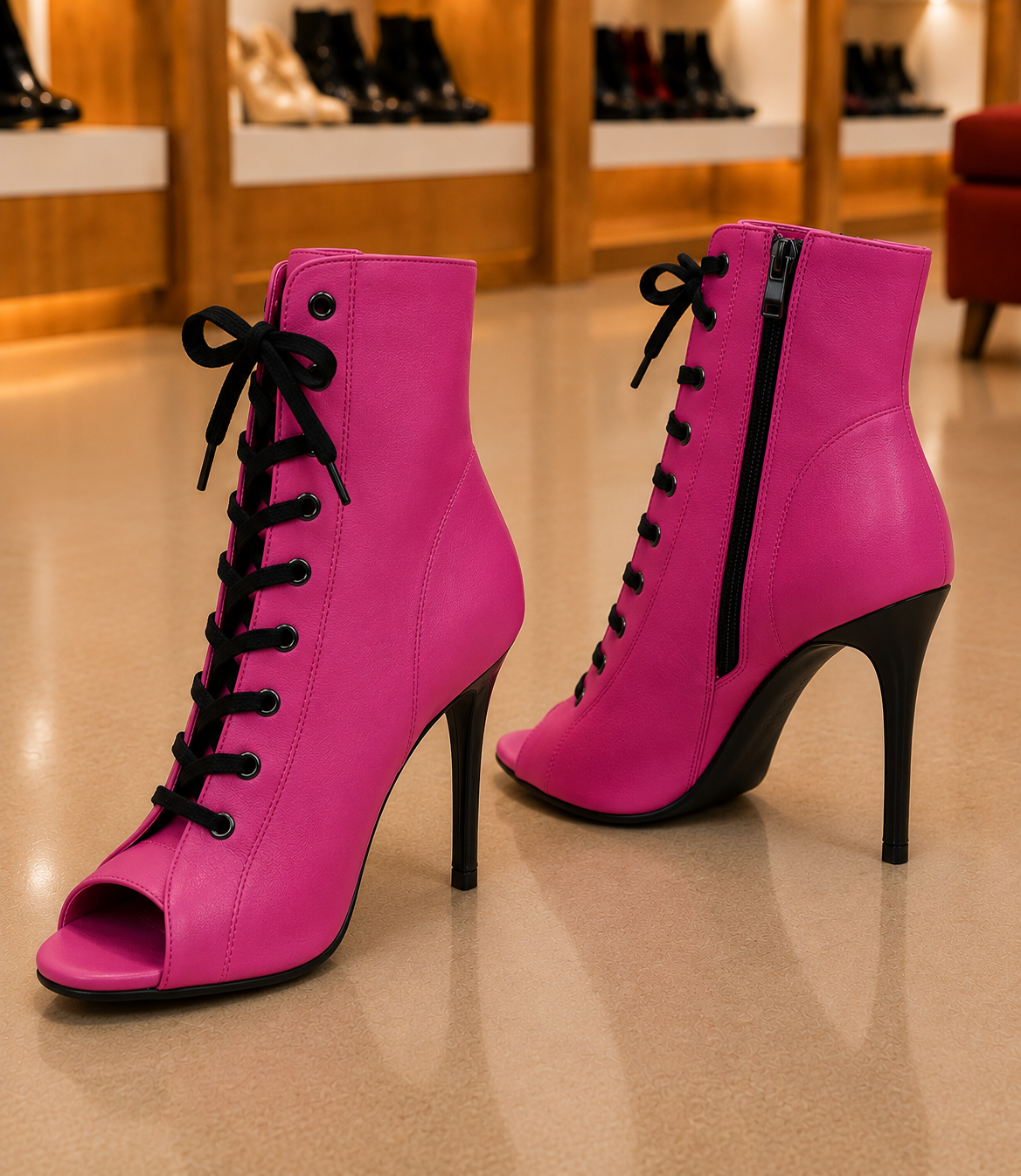 Allana rose - Bottine Heels Talons élégant
