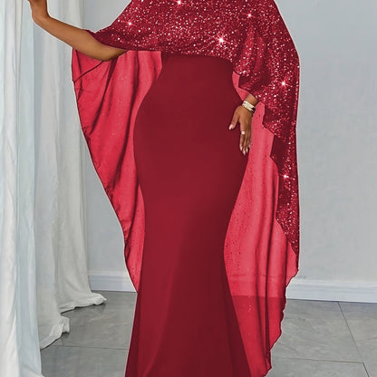 ECLYSSA – Robe gala bleu nuit XXL