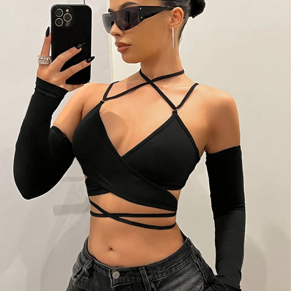 Crosstrap- Crop Top Sexy dos nu  XS à L