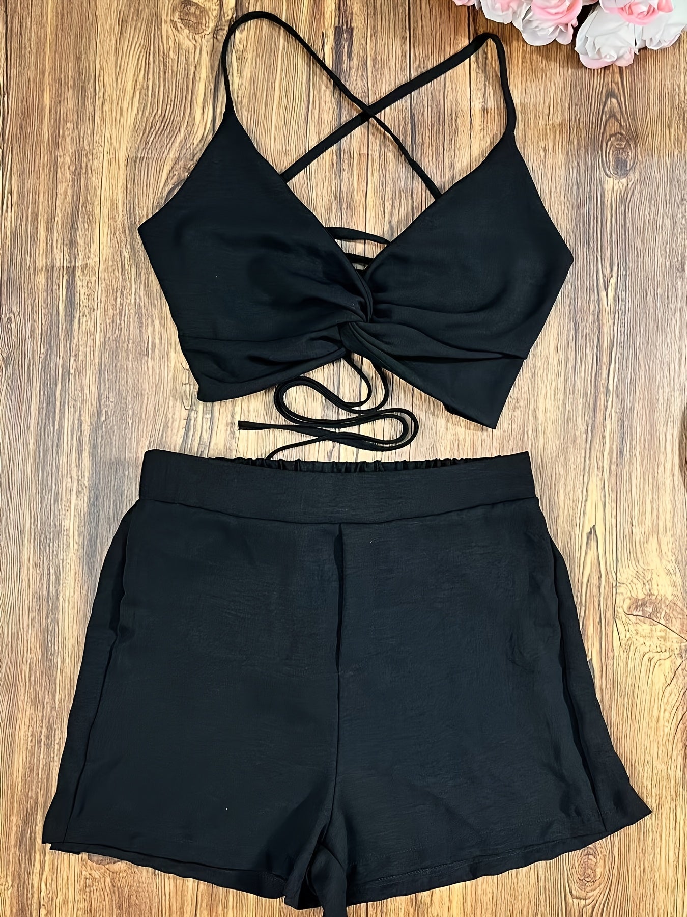 Camisole- Ensemble short + haut + veste