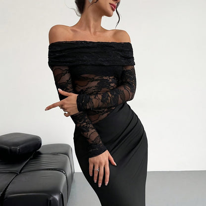 ONYX LACE – Robe noire dentelle