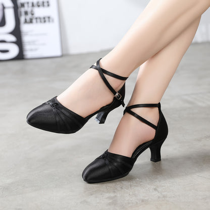 Taltiz- Chaussure fermé danse latine RUBBER/7cm
