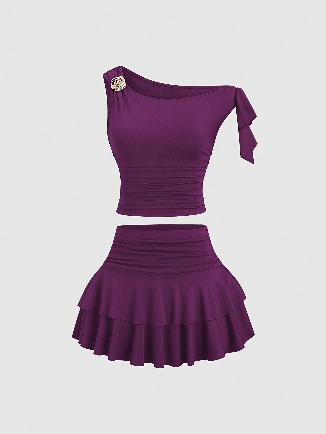 Missole- Ensemble jupe short violet S au XL