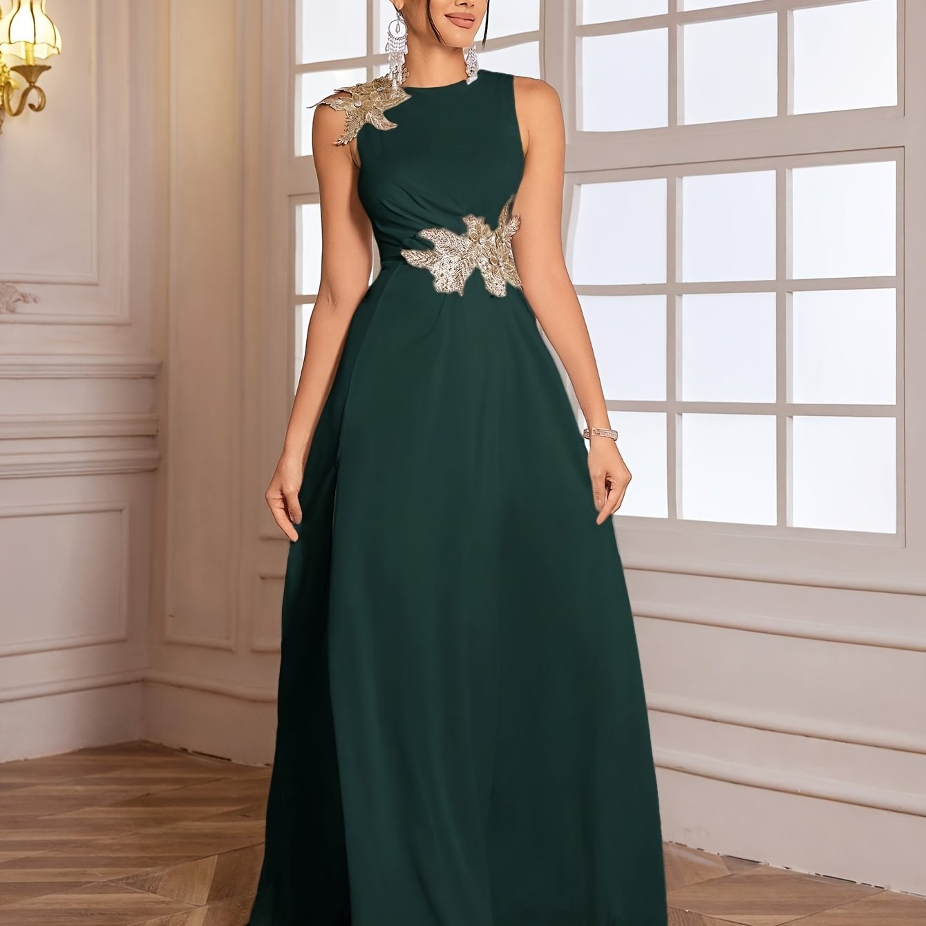 VERDISSIA – Robe longue  brodée