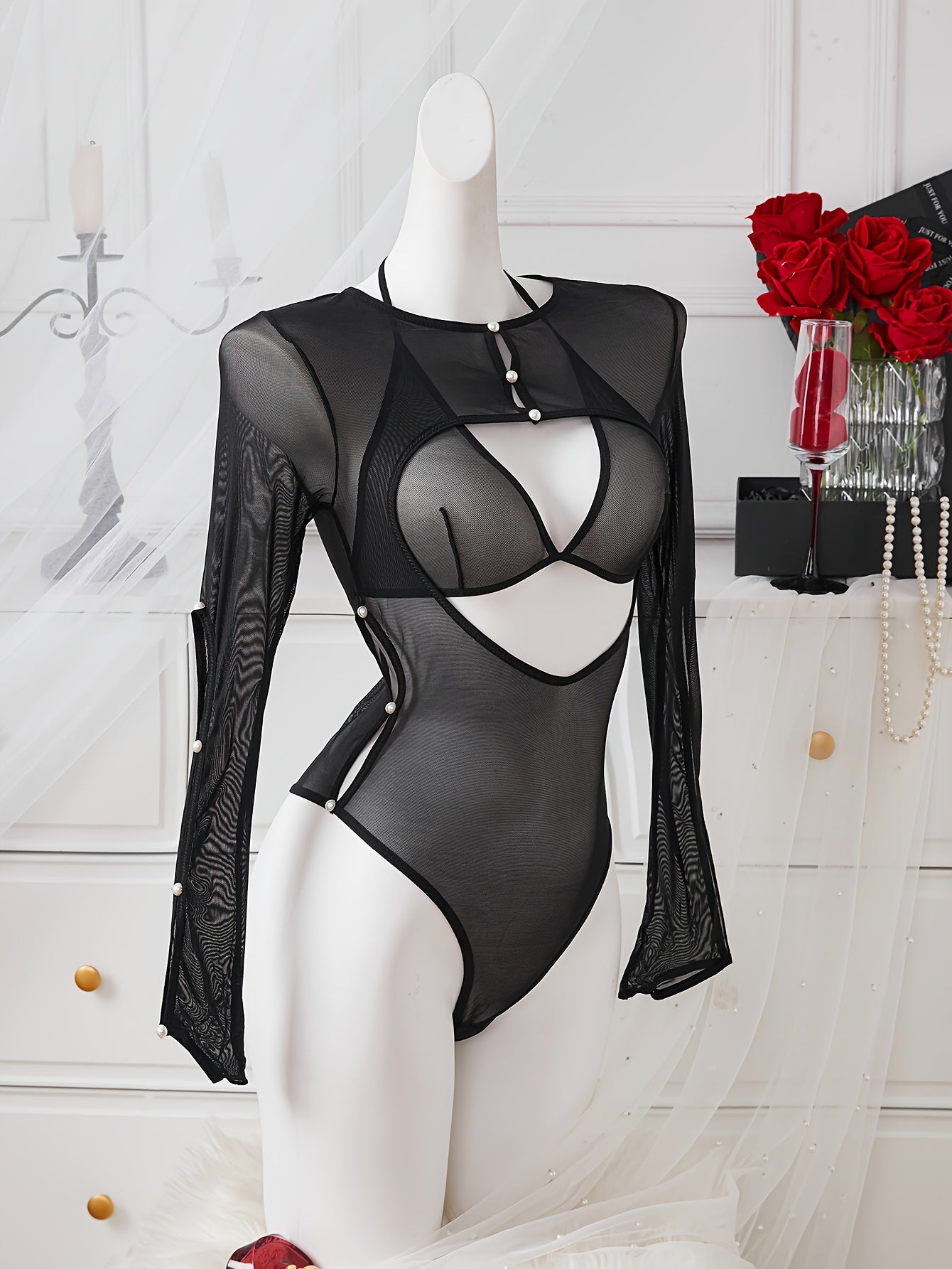 Body Perla Chic – Maille ornée de perles, élégance absolue.