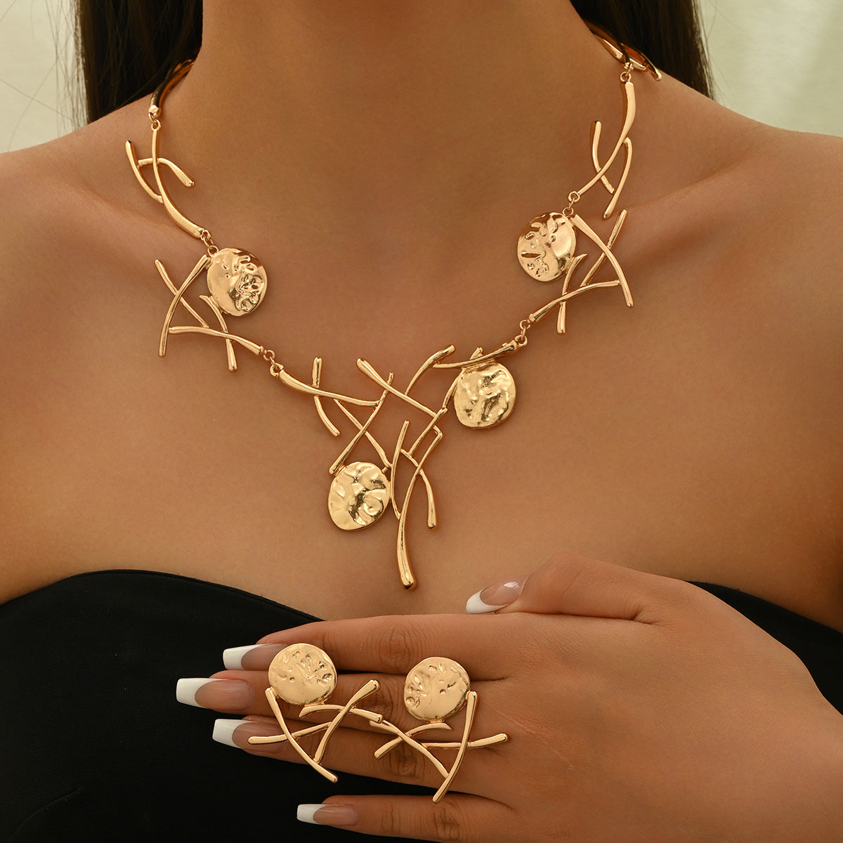 GeoChic – trio géométrique minimaliste rétro.