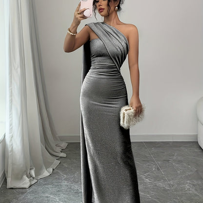 SERENA SHINE – Robe sirène asymétrique scintillante