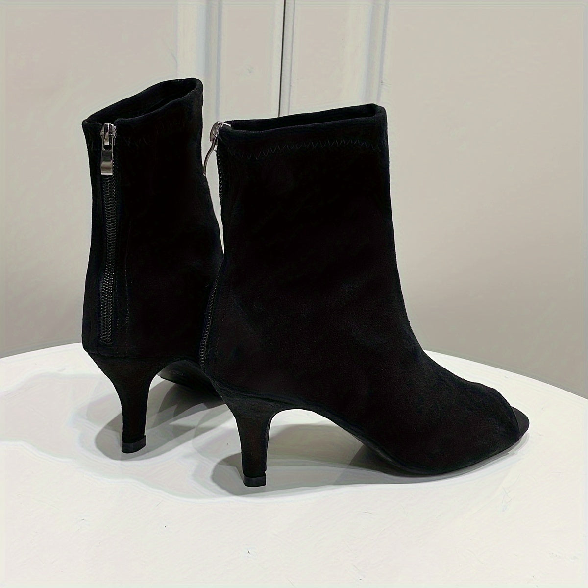 Fashionboot- bottine fermé danse heels RUBBER/7cm