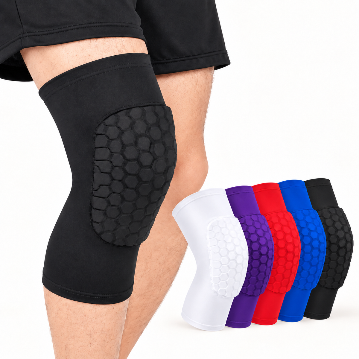 Genouillère alvéolée noire et coloris disponibles