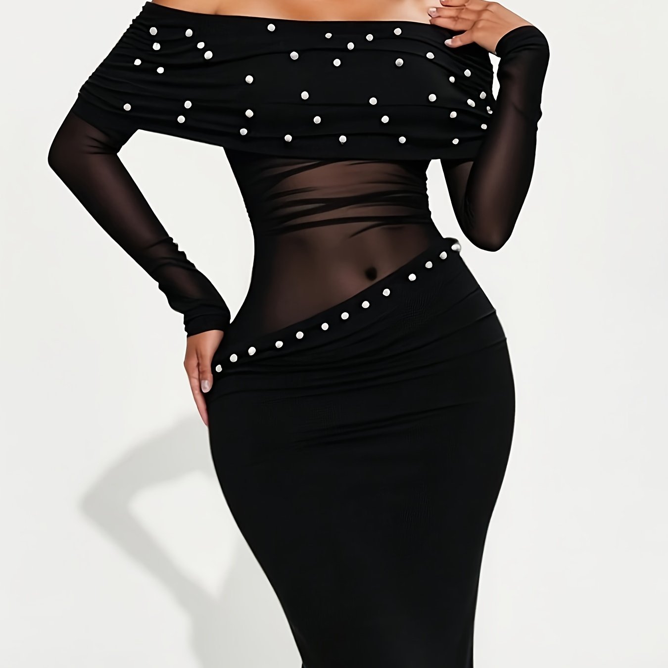 Séraphina – robe longue à épaules dénudées