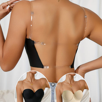 Sexy Backless  Pack 2 Soutien-Gorge Push-Up dos nu