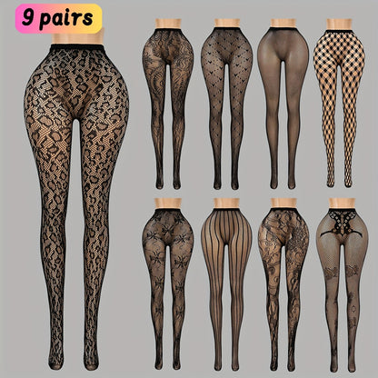 Bas résille - Pack de 9