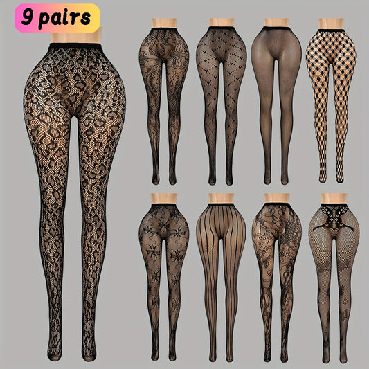 Bas résille - Pack de 9