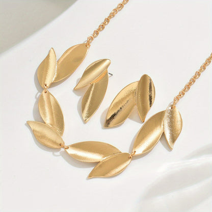 LUNARIA – Ensemble minimaliste feuille dorée.