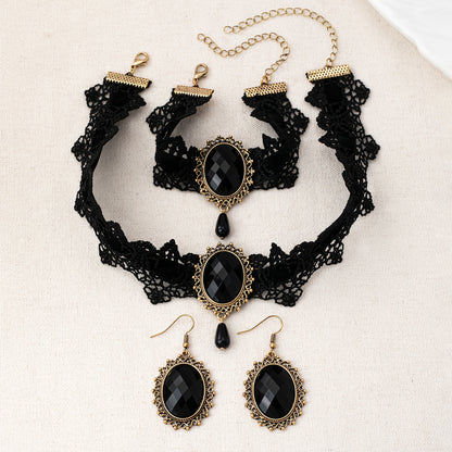 Nico- collier  ras de cou + boucles d'oreilles + bracelet