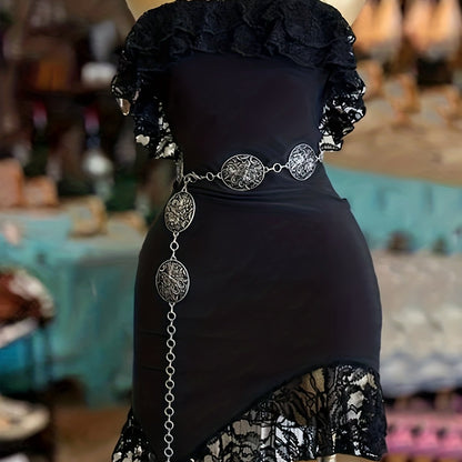 Nude- Robe moulante latine épaule dénudée