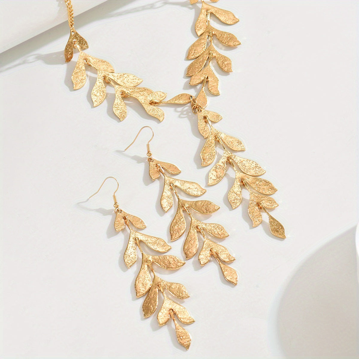 SOLANA – Bijoux dorés à feuilles bohèmes